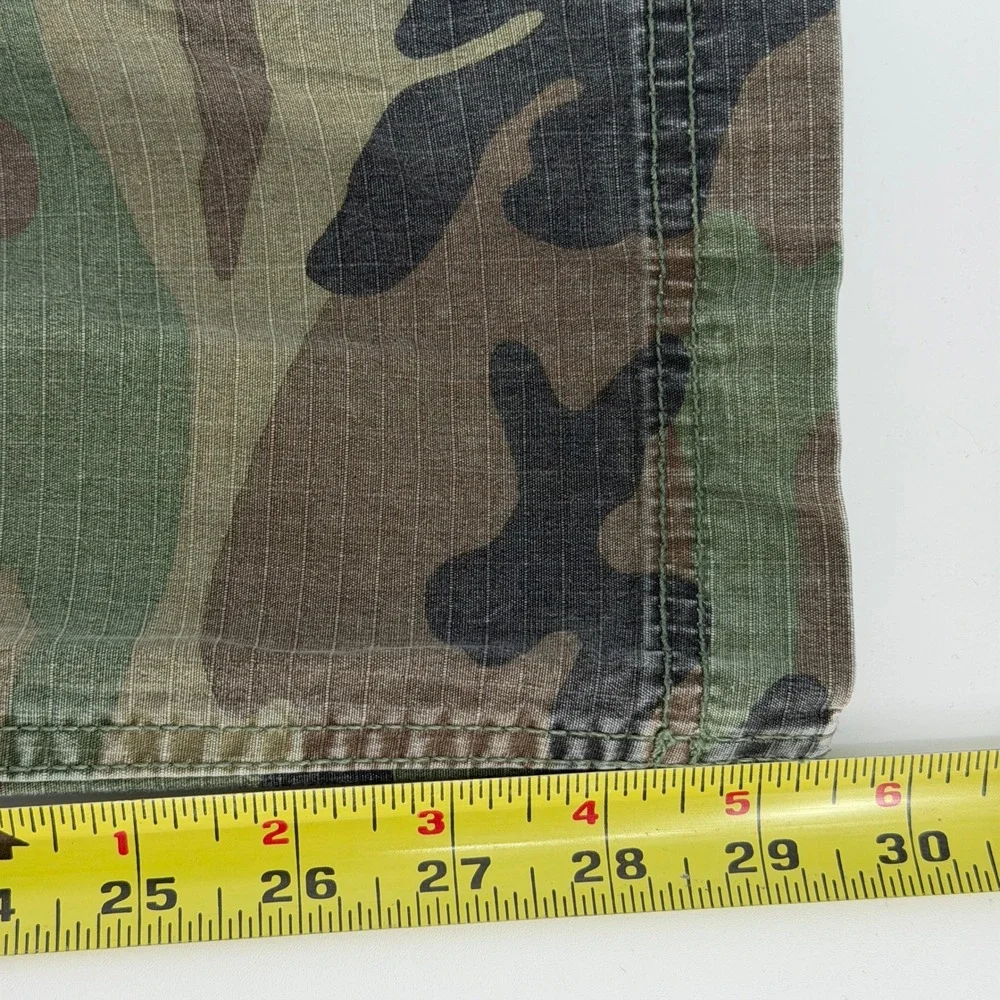 Gap Mens Slim Taper Camo Cargo Pants Woodland Ripstop 30x30 Stretch Trousers